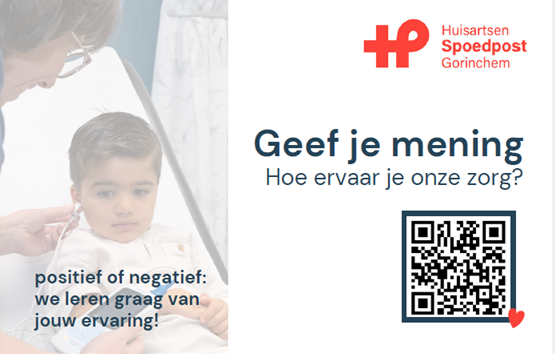 kaartje geef je mening patiënttevredenheidsonderzoek
